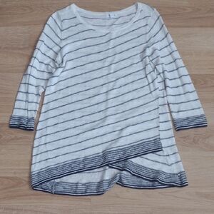 Tunic Westport Navy & White Striped Size Large NWOT